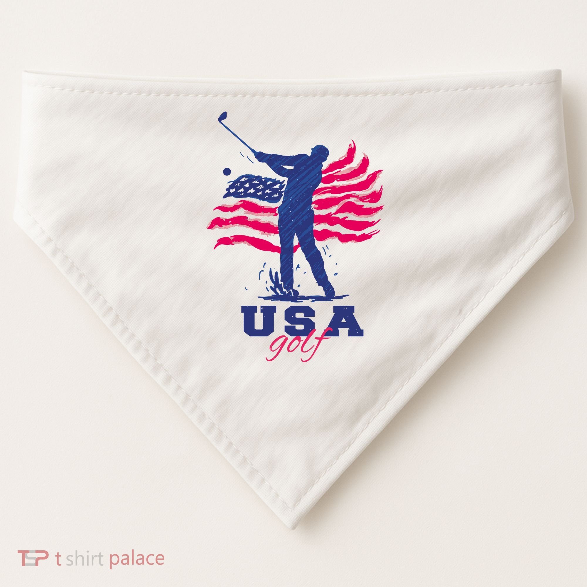 USA American Golf Player USA-Made Doggie Bandana
