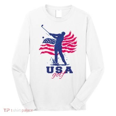 USA American Golf Player Long Sleeve Shirt