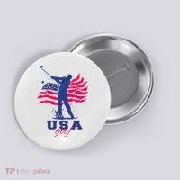 USA American Golf Player Button thumb 0