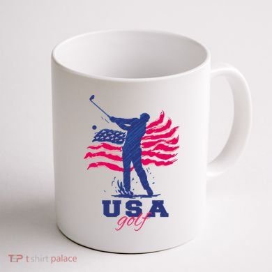 USA American Golf Player Coffee Mug back