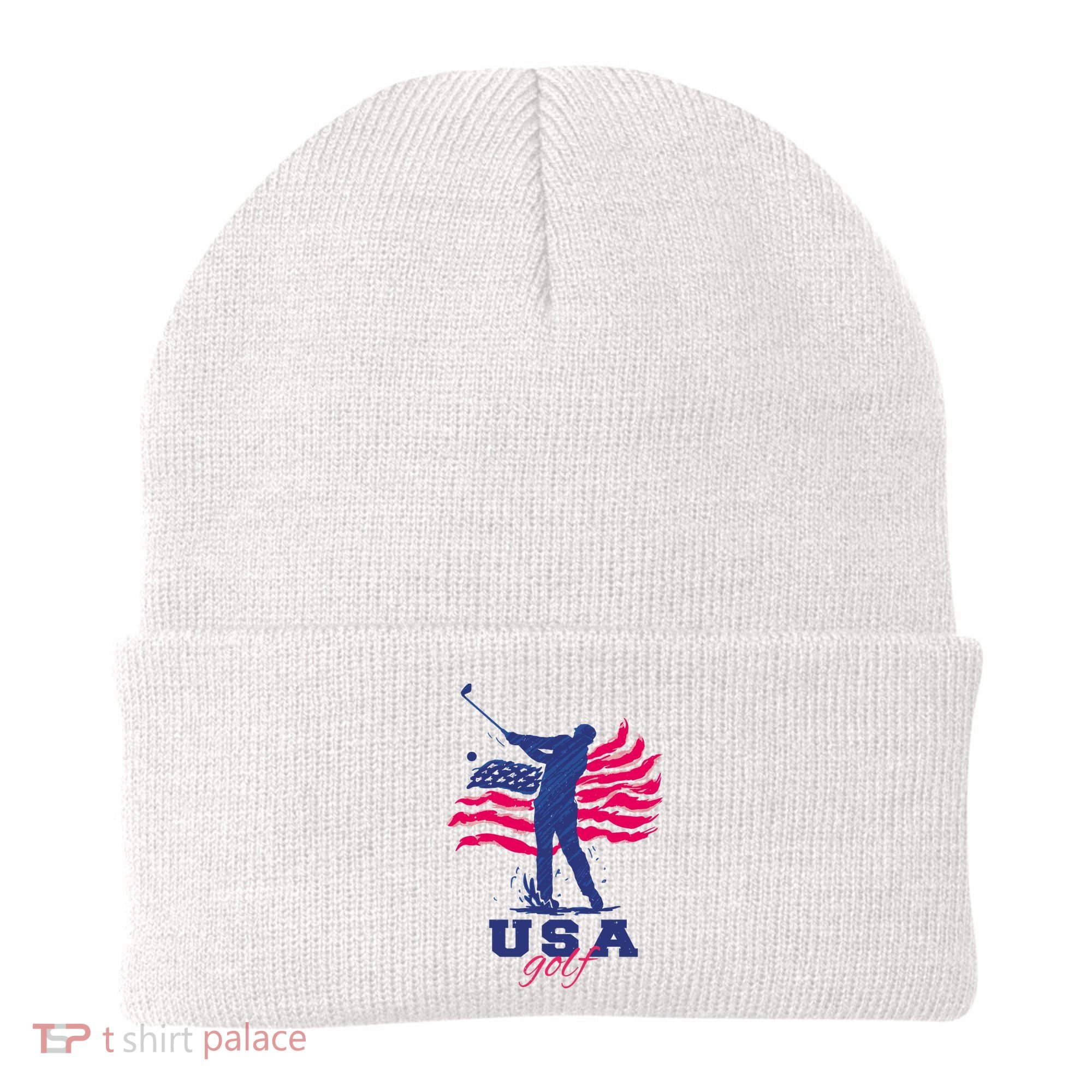 USA American Golf Player Beanie
