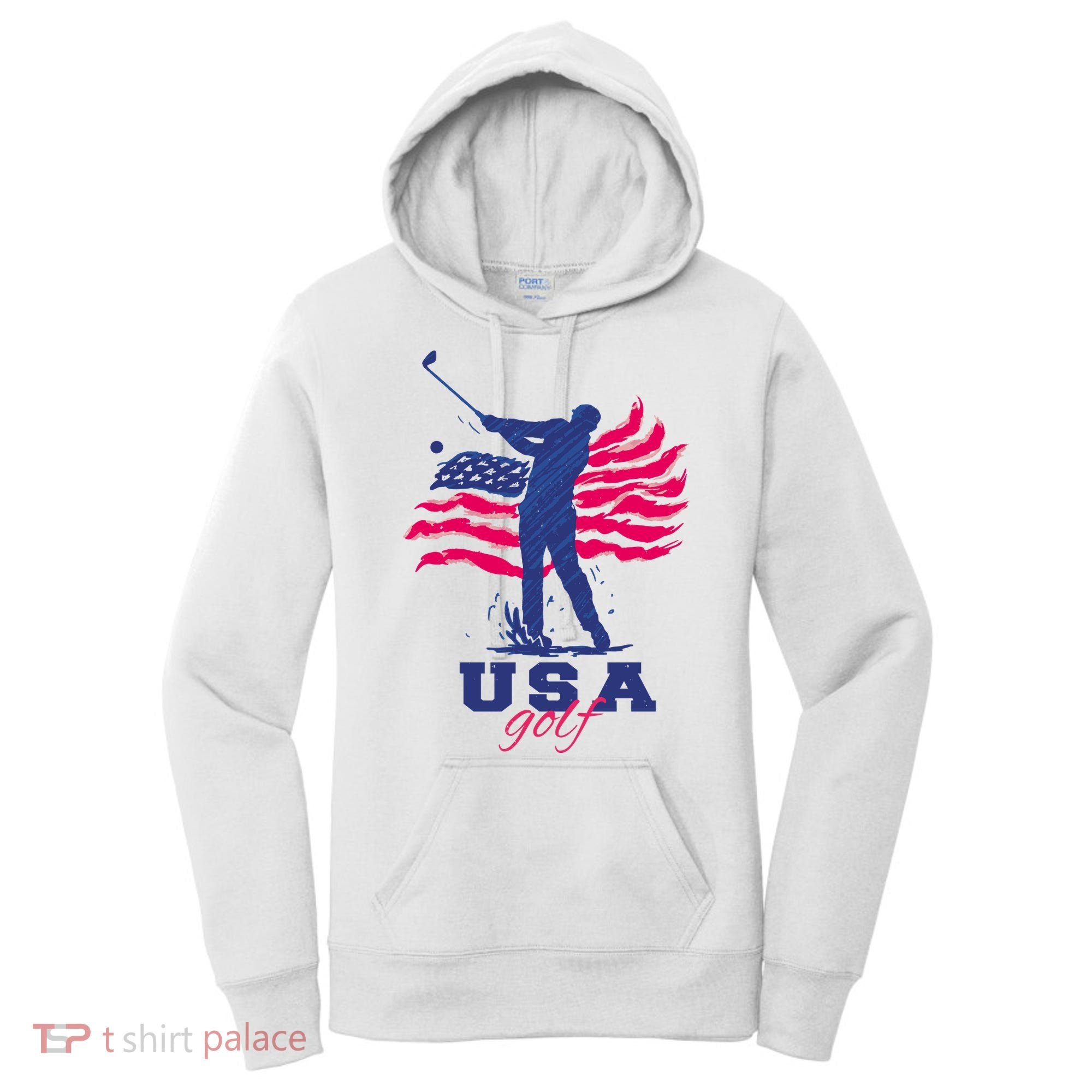 USA American Golf Player Women's Hoodie