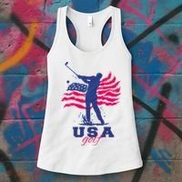 USA American Golf Player Women's Tank Top thumb 3