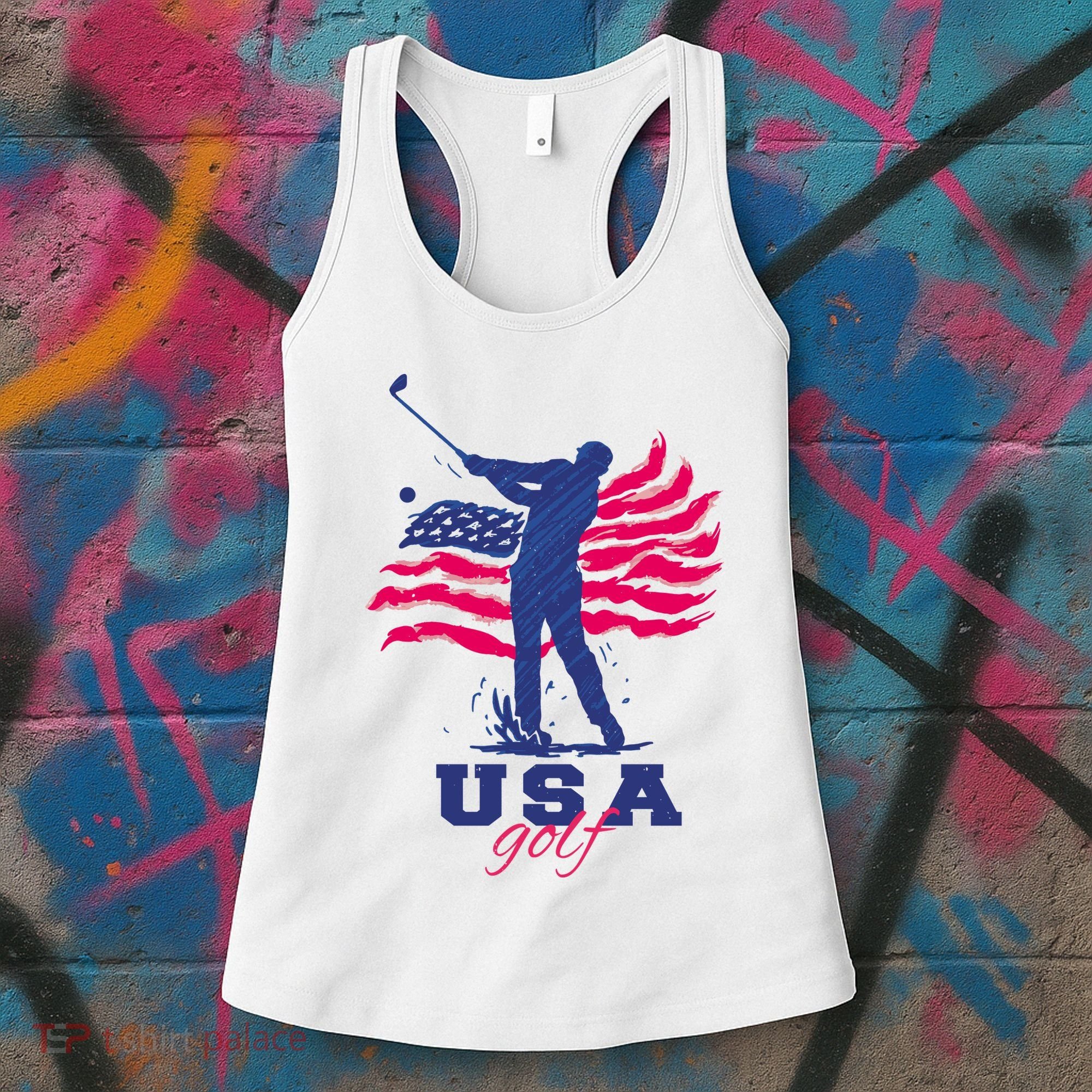USA American Golf Player Women's Tank Top