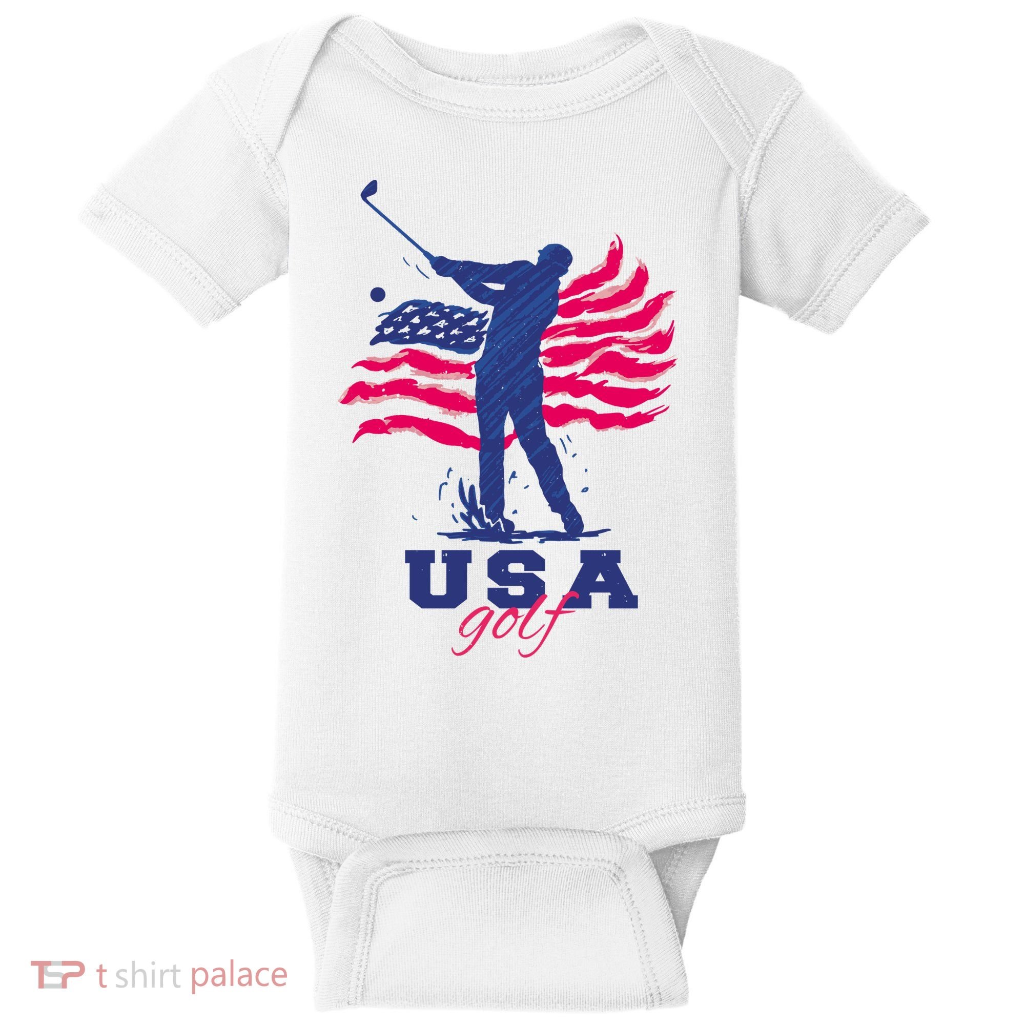 USA American Golf Player Baby Bodysuit