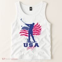 USA American Golf Player Tank Top thumb 2