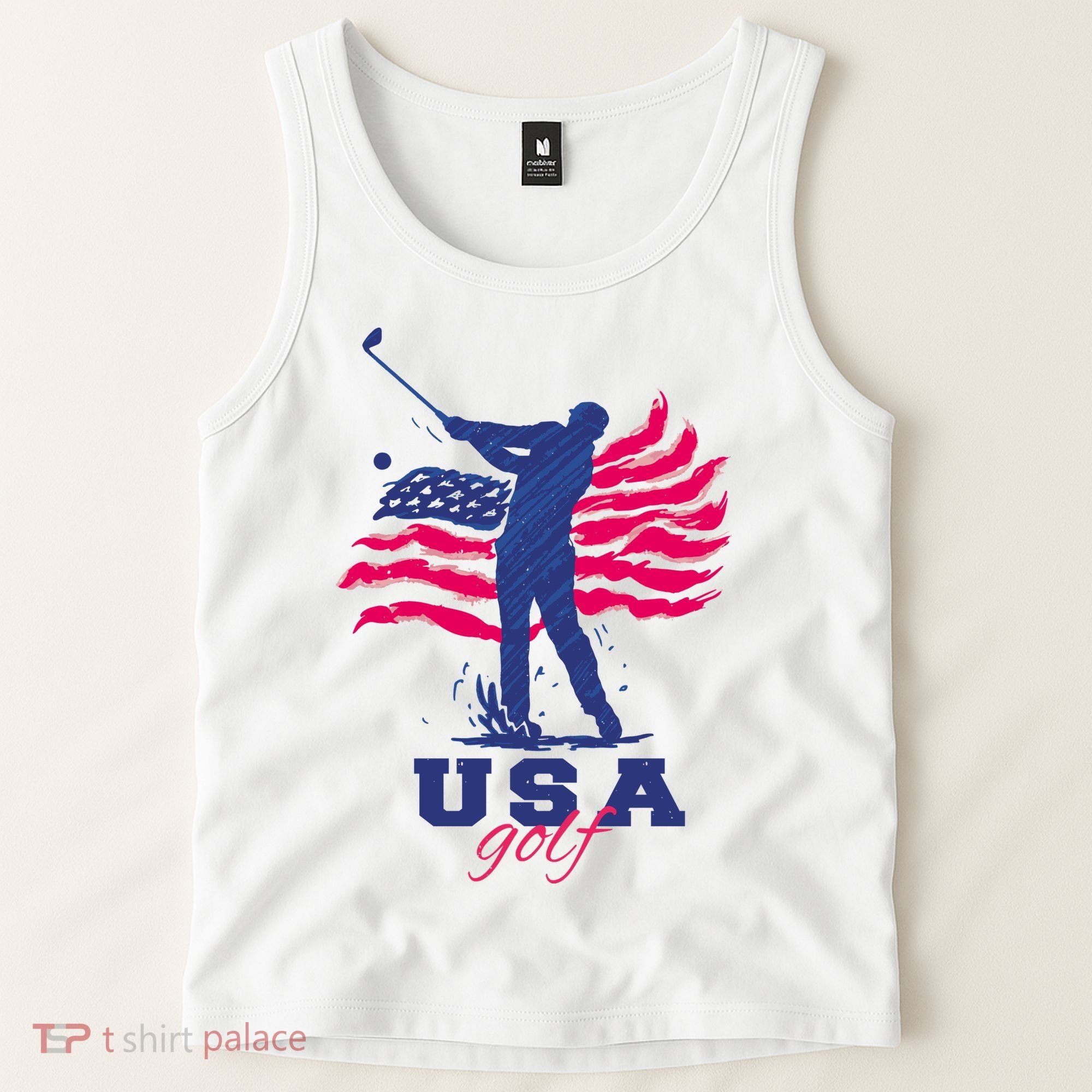 USA American Golf Player Tank Top