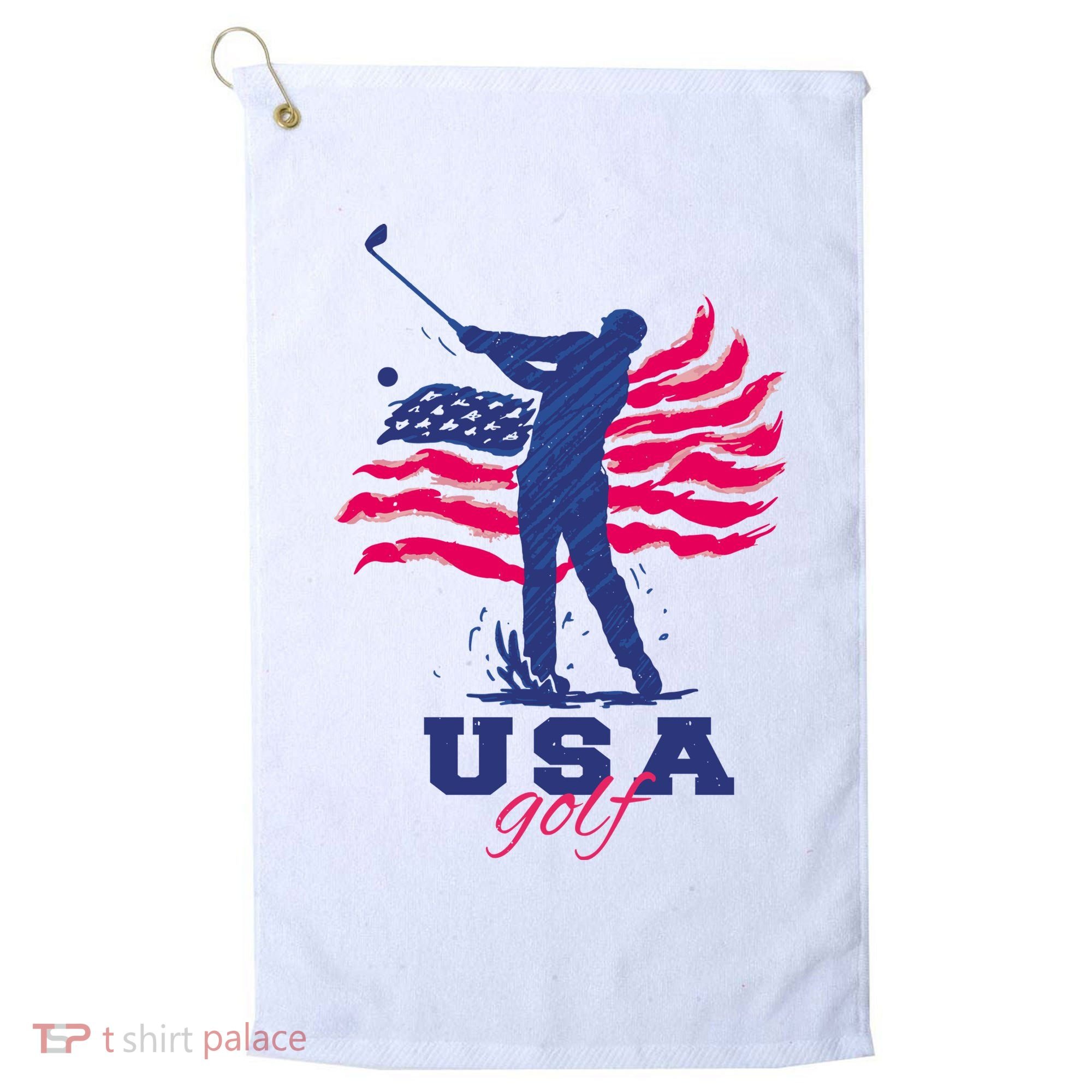 USA American Golf Player Golf Towel