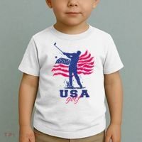 USA American Golf Player Toddler T-Shirt thumb 2