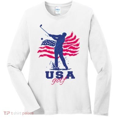 USA American Golf Player Women's Long Sleeve Shirt