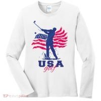 USA American Golf Player Women's Long Sleeve Shirt thumb 0