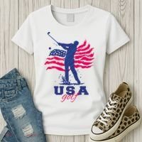 USA American Golf Player Women's T-Shirt thumb 3