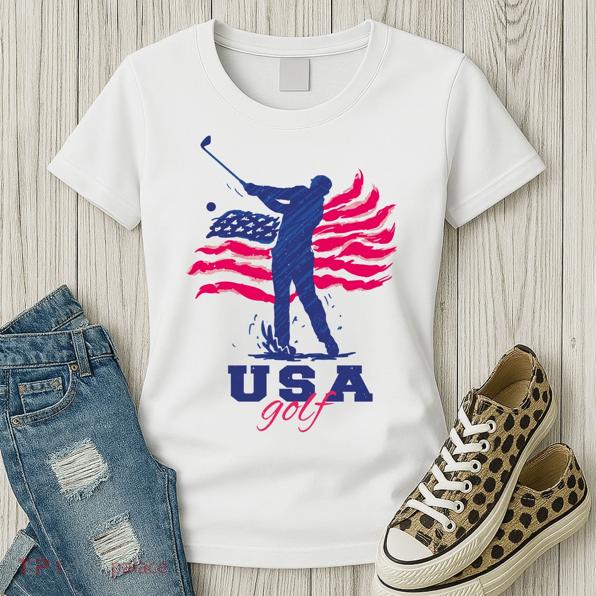 USA American Golf Player Women's T-Shirt