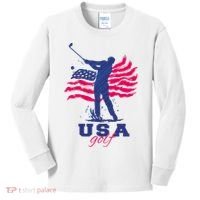 USA American Golf Player Kids Long Sleeve Shirt thumb 0