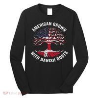 Usa American Grown With Danish Roots Denmark Long Sleeve Shirt thumb 0
