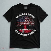 Usa American Grown With Danish Roots Denmark T-Shirt thumb 5