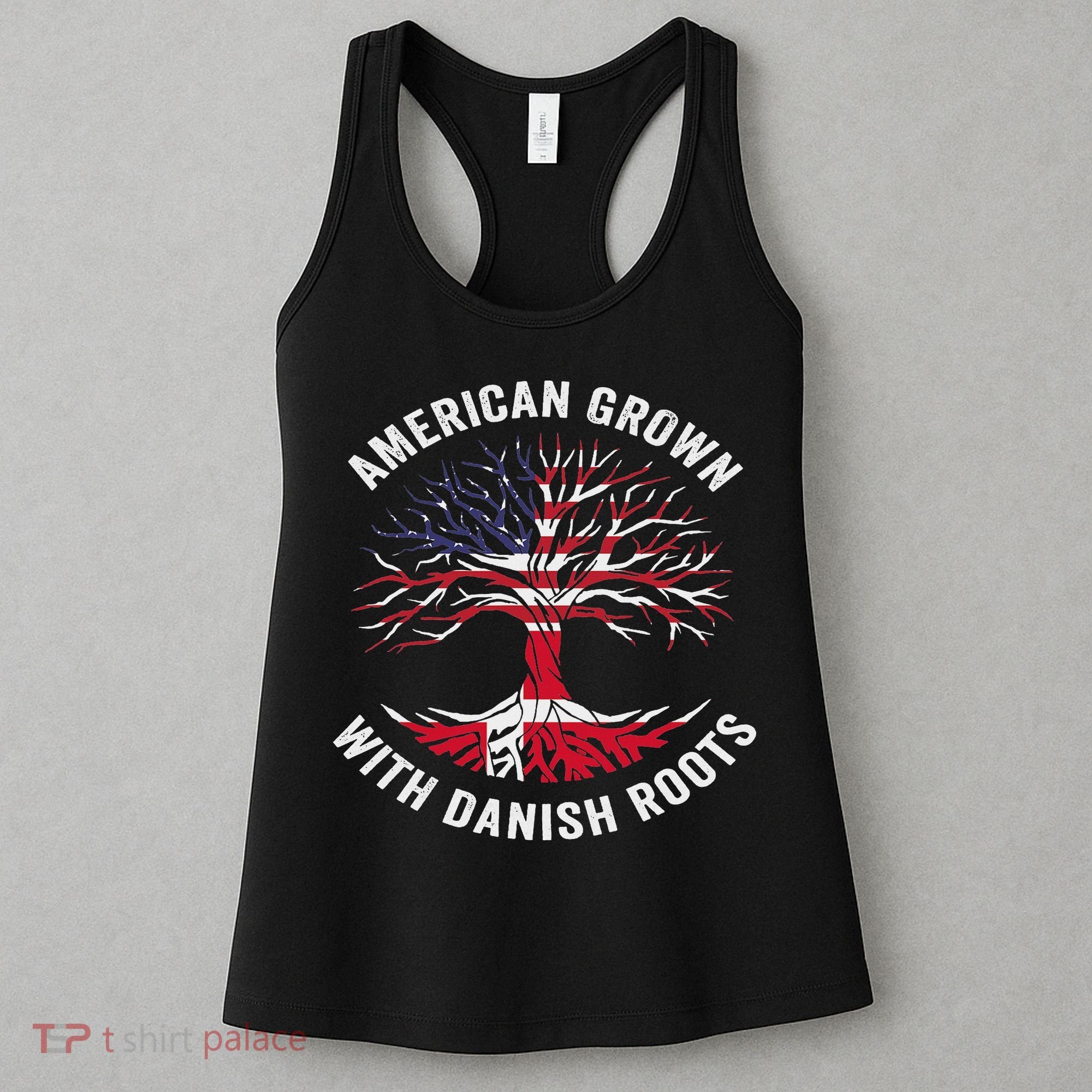 Usa American Grown With Danish Roots Denmark Women's Tank Top