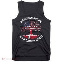Usa American Grown With Danish Roots Denmark Tank Top thumb 0