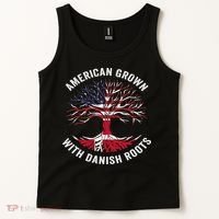 Usa American Grown With Danish Roots Denmark Tank Top thumb 2