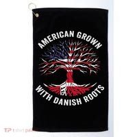 Usa American Grown With Danish Roots Denmark Golf Towel thumb 0