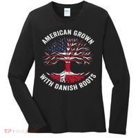 Usa American Grown With Danish Roots Denmark Women's Long Sleeve Shirt thumb 0