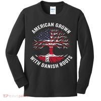 Usa American Grown With Danish Roots Denmark Kids Long Sleeve Shirt thumb 0