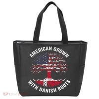 Usa American Grown With Danish Roots Denmark Tote Bag thumb 0