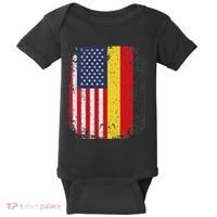 Usa American Germany Flag German Dual Citizenship Baby Bodysuit thumb 0