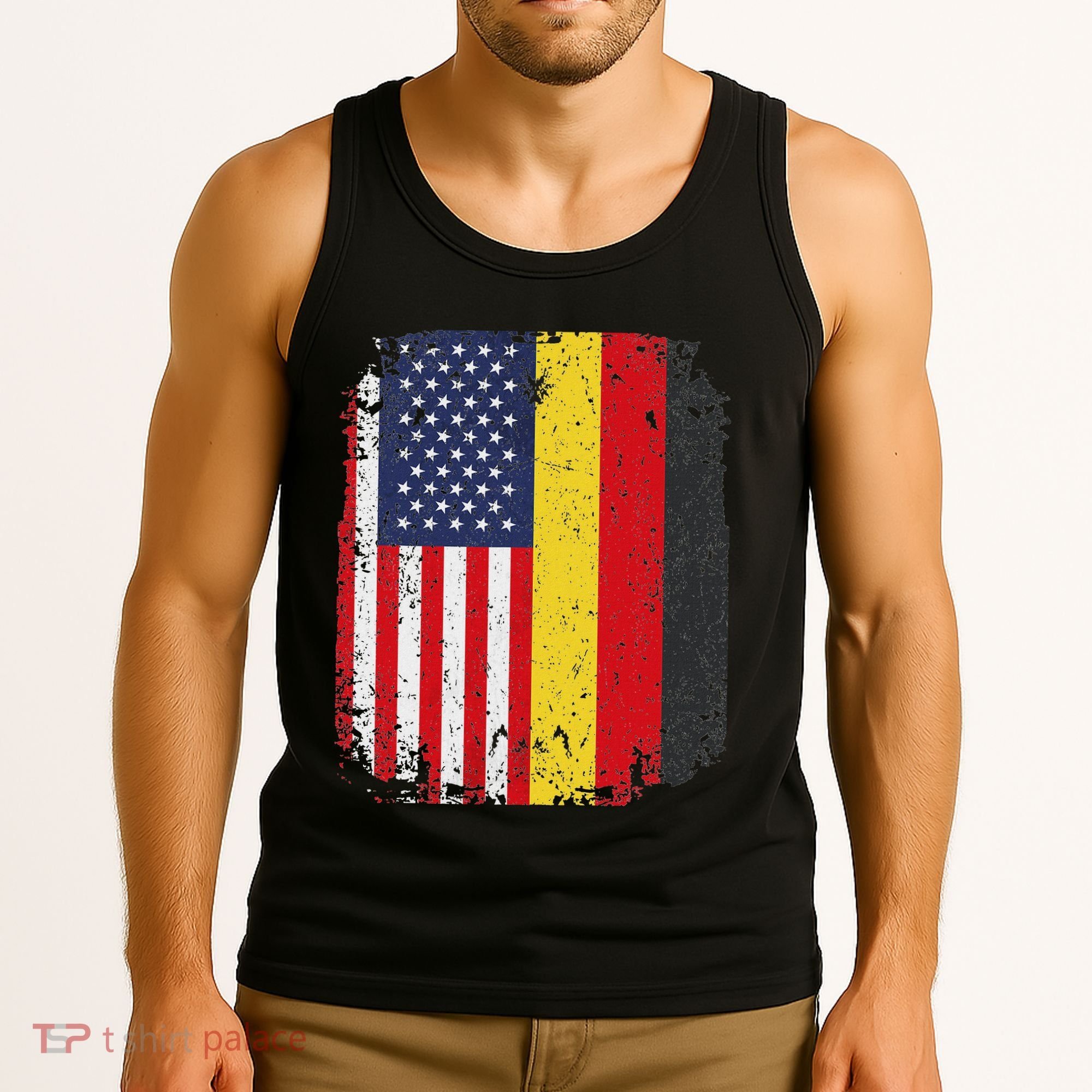 Usa American Germany Flag German Dual Citizenship Tank Top