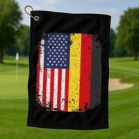 Usa American Germany Flag German Dual Citizenship Golf Towel thumb 1