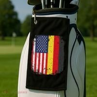 Usa American Germany Flag German Dual Citizenship Golf Towel thumb 2