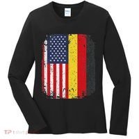 Usa American Germany Flag German Dual Citizenship Women's Long Sleeve Shirt thumb 0
