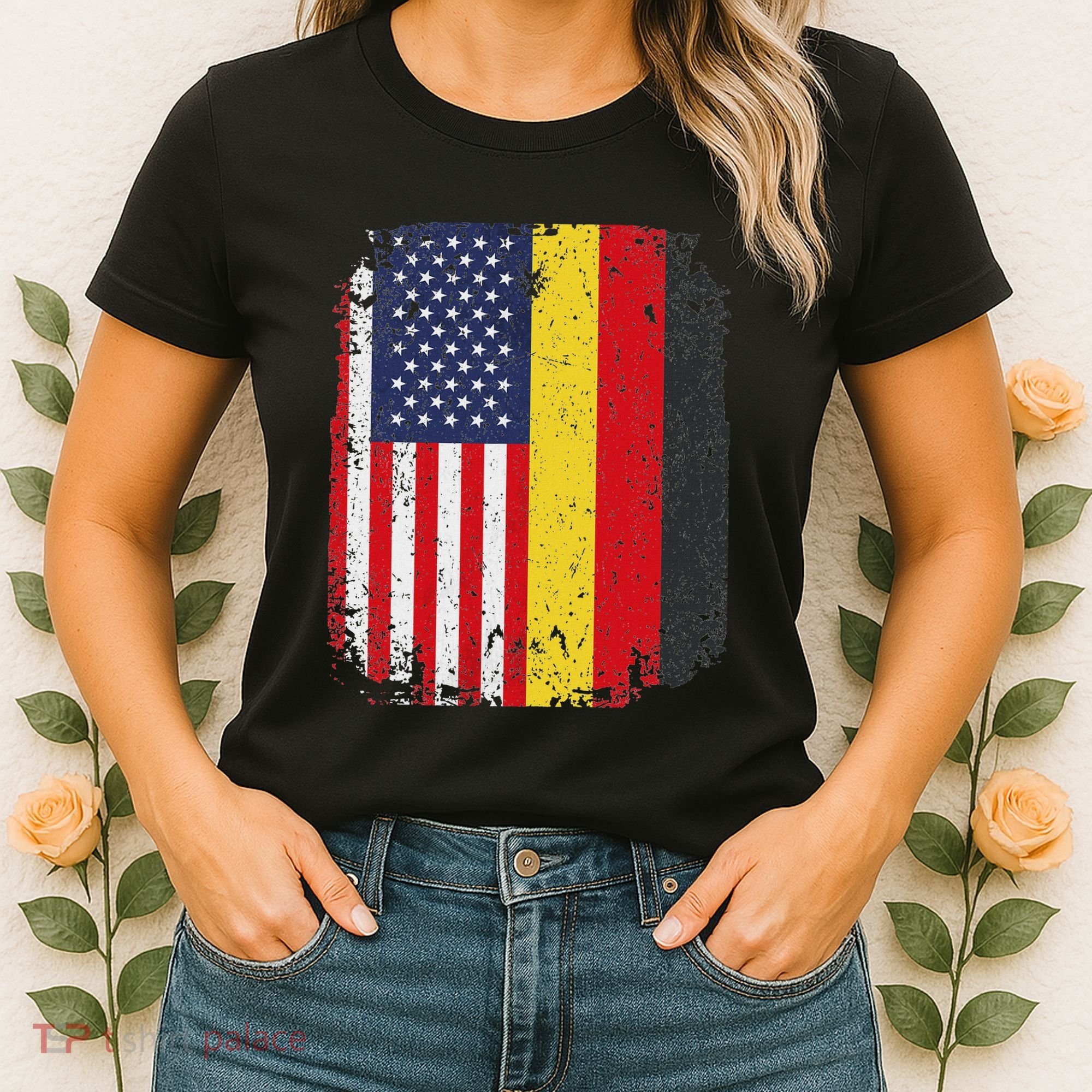 Usa American Germany Flag German Dual Citizenship Women's T-Shirt