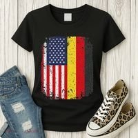 Usa American Germany Flag German Dual Citizenship Women's T-Shirt thumb 3