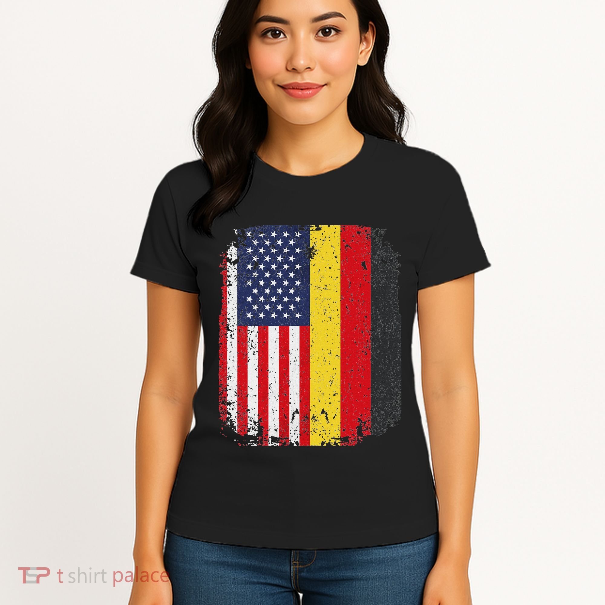 Usa American Germany Flag German Dual Citizenship Women's T-Shirt