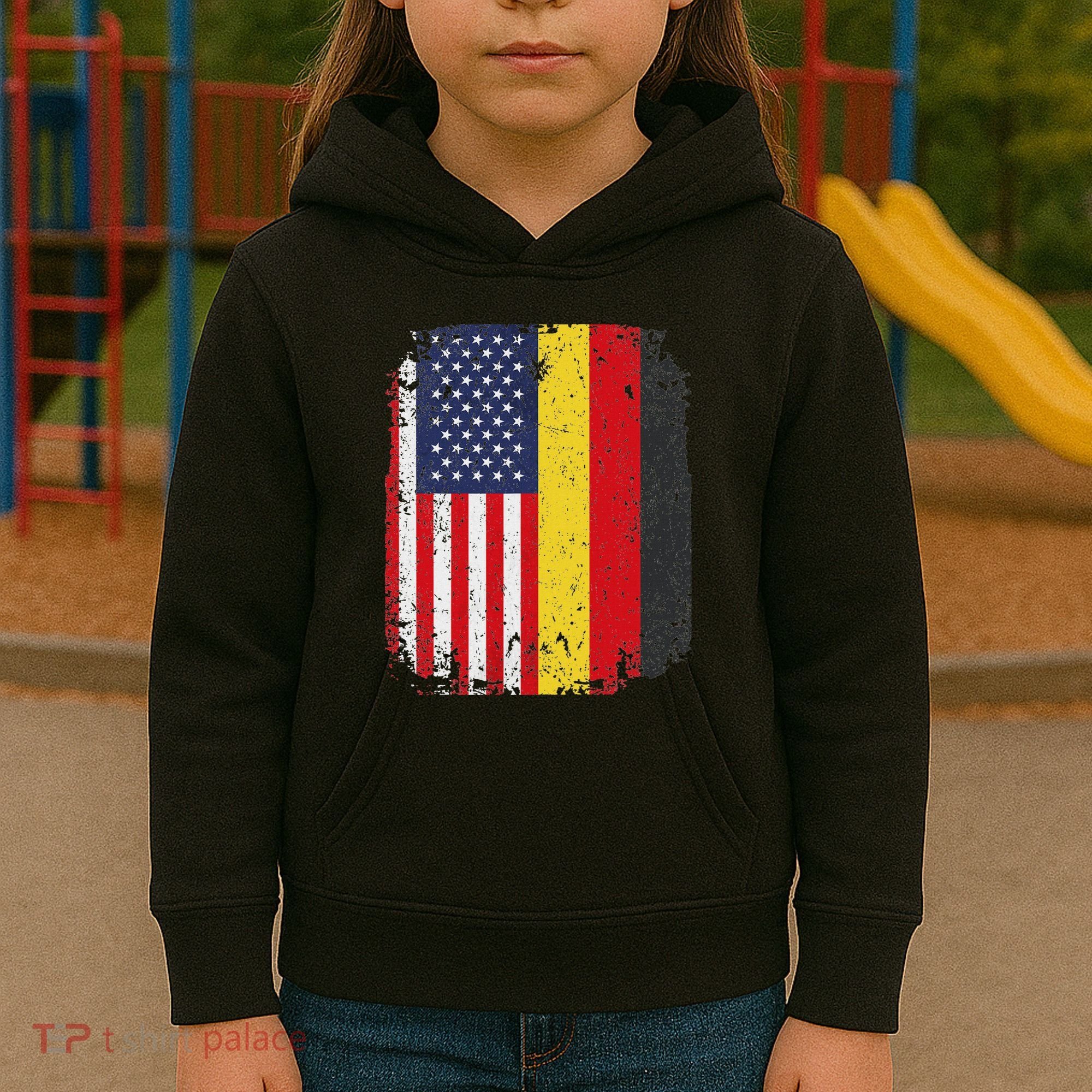 Usa American Germany Flag German Dual Citizenship Kids Hoodie