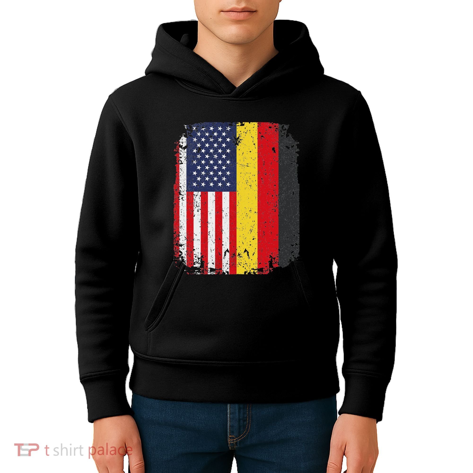 Usa American Germany Flag German Dual Citizenship Kids Hoodie