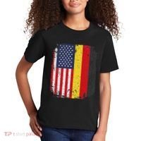 Usa American Germany Flag German Dual Citizenship Kids T-Shirt thumb 2