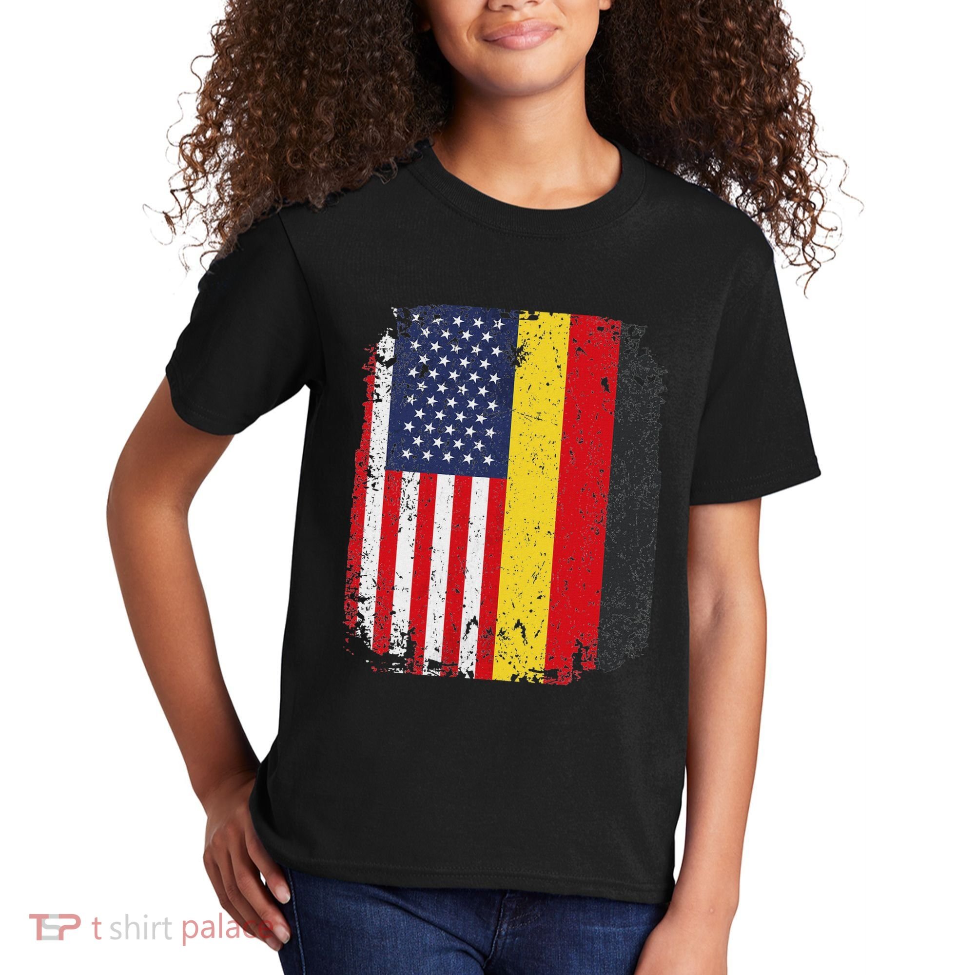 Usa American Germany Flag German Dual Citizenship Kids T-Shirt