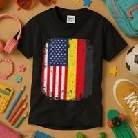 Usa American Germany Flag German Dual Citizenship Kids T-Shirt thumb 3