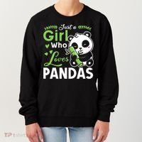 Ust A Girl Who Loves Pandas Cute Panda Women's Sweatshirt thumb 0