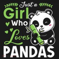 Ust A Girl Who Loves Pandas Cute Panda Sweatshirt thumb 3