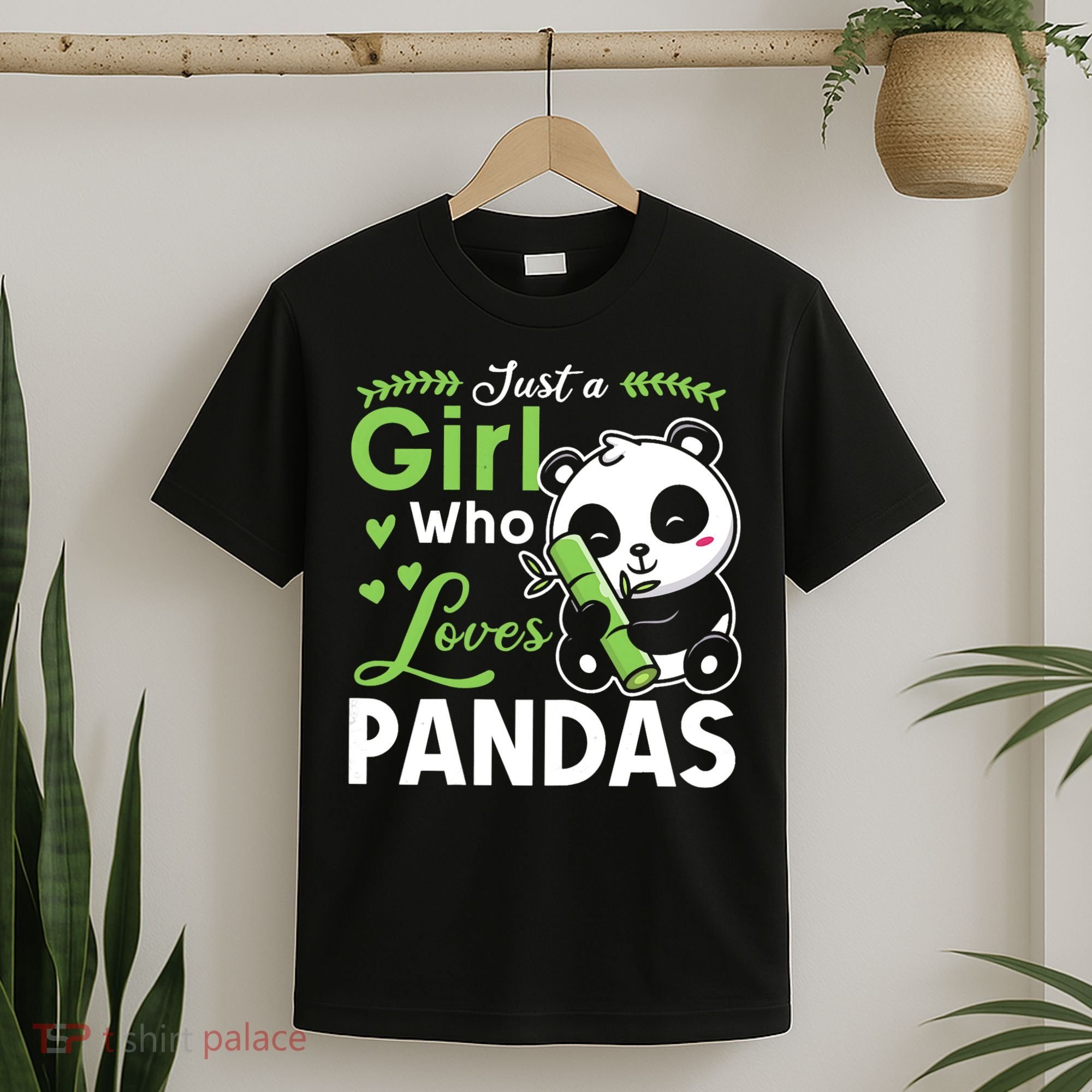 Ust A Girl Who Loves Pandas Cute Panda T-Shirt