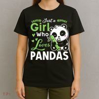 Ust A Girl Who Loves Pandas Cute Panda T-Shirt thumb 4