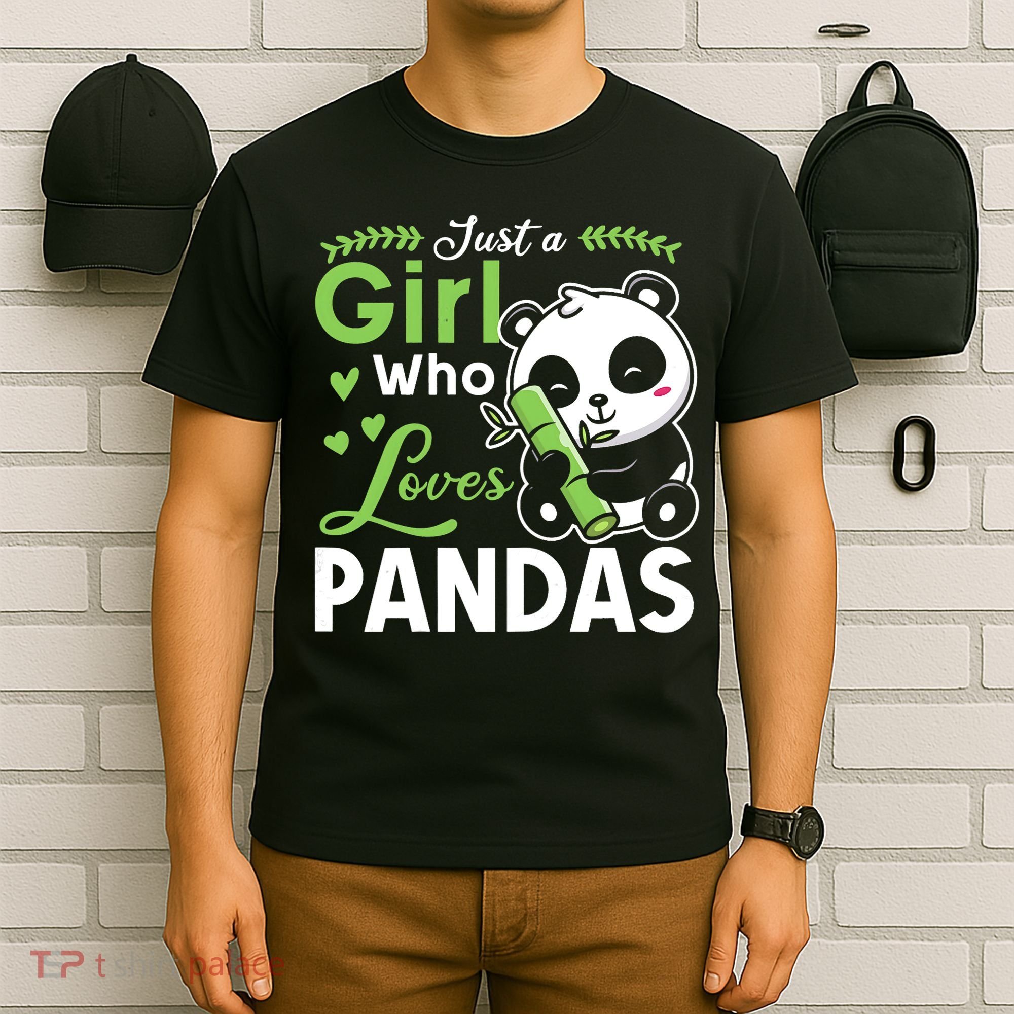 Ust A Girl Who Loves Pandas Cute Panda T-Shirt