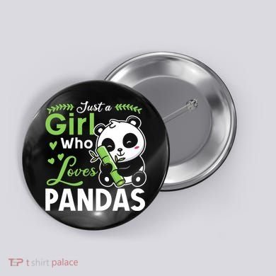 Ust A Girl Who Loves Pandas Cute Panda Button