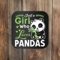 Ust A Girl Who Loves Pandas Cute Panda Coaster thumb 0