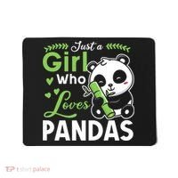 Ust A Girl Who Loves Pandas Cute Panda Mousepad thumb 0