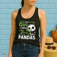 Ust A Girl Who Loves Pandas Cute Panda Women's Tank Top thumb 2