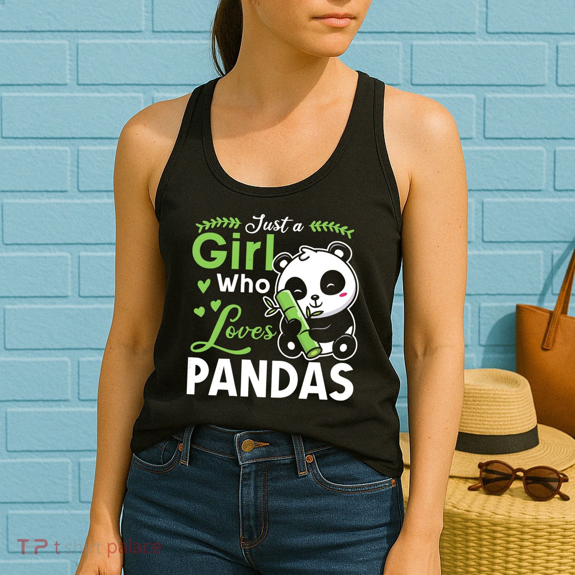 Ust A Girl Who Loves Pandas Cute Panda Women's Tank Top